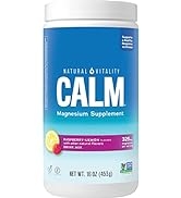 Natural Vitality Calm, Magnesium Citrate Supplement, Anti-Stress Drink Mix Powder - Gluten Free, ...