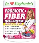 Meal Defense Drink Mix by Dr. Stephanie’s - Fiber & Probiotics, Smooth Digestion & Blood Sugar Su...