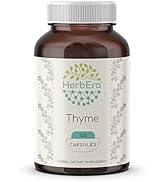 HerbEra Thyme 120 Capsules, 800 mg, Thyme (Thymus Vulgaris) Dried Leaf (120 Capsules)