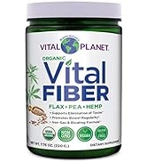 Vital Planet - Vital Fiber Powder, Organic Daily Dietary Fiber Supplement with Soluble and Insolu...