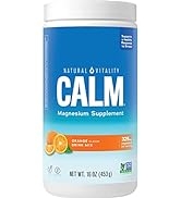 Natural Vitality Calm, Magnesium Citrate Supplement, Anti-Stress Drink Mix Powder - Gluten Free, ...