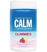 Natural Vitality Calm, Magnesium Citrate Supplement, Stress Relief Gummies, Supports a Healthy Re...