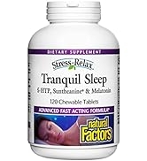 Natural Factors, Stress-Relax Tranquil Sleep Chewable, Supports the Full Sleep Cycle, 120 Count (...