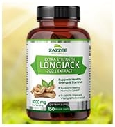 Zazzee Extra Strength Longjack Tongkat Ali 200:1 Extract, 1000 mg, 150 Vegan Capsules, Support En...