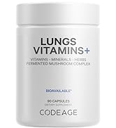 Codeage Lungs Vitamins, A, C, D, E, B6, Milk Thistle Lung Supplement, Zinc & Magnesium, Cordyceps...