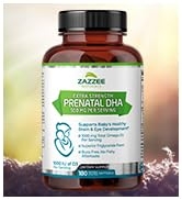 Zazzee Extra Strength Prenatal DHA, 500 mg, 180 Enteric Coated Softgels, 1000 mg Omega 3’s, 1000 ...